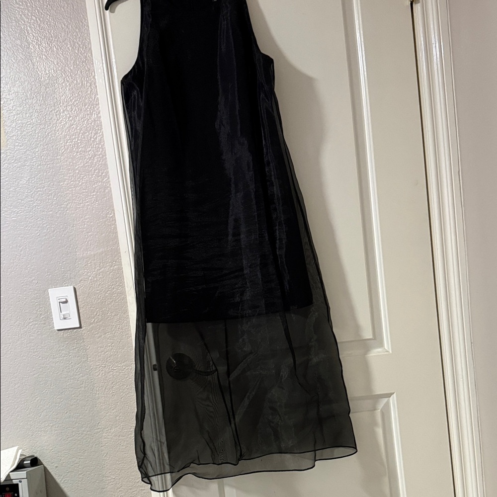 Kenneth Cole black dress sheer overlay - Picture 2 of 10